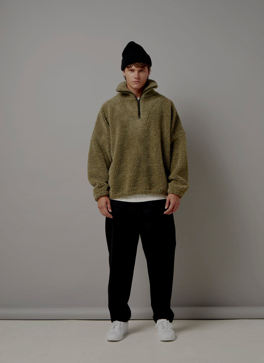 Fear of god sherpa half cheap zip