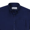 Long sleeve cotton button down shirt - Navy