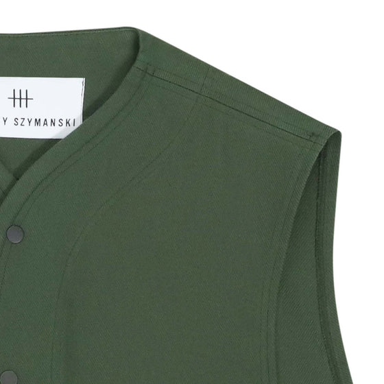 Waxed Sleeveless - Green